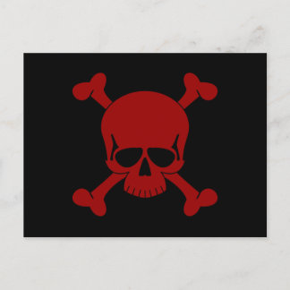 Cartão Postal Skull & Crossbones Postcard