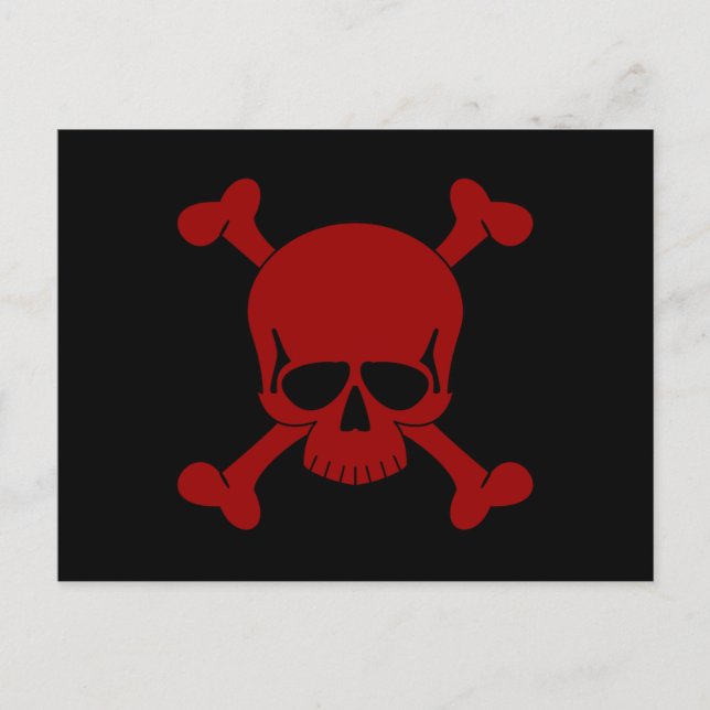 Cartão Postal Skull & Crossbones Postcard (Frente)