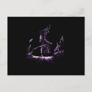 Cartão Postal Skull Ninja Samurai Japão Kendo Katana Swords Gift