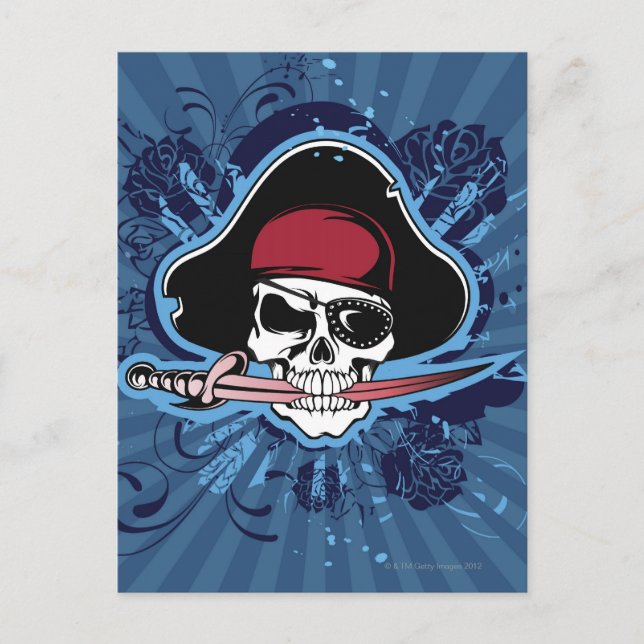 Cartão Postal Skull of a Pirate (Frente)