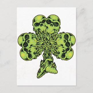 Cartão Postal Skull Shamrock I
