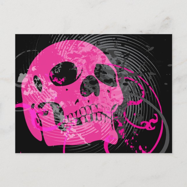 Cartão Postal Skullz. setas torcidas. (Frente)