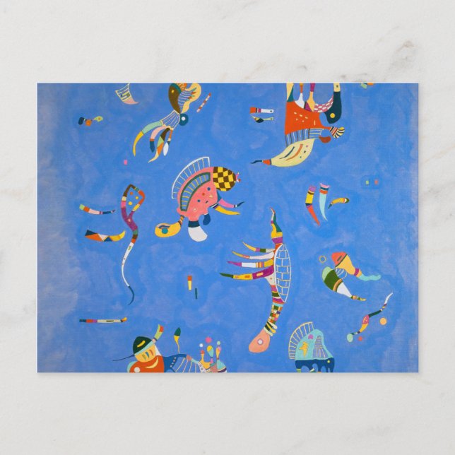 Cartão Postal Sky Blue, 1940 por Wassily Kandinsky (Frente)