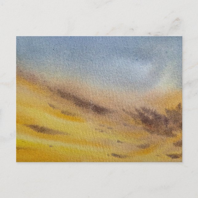 Cartão Postal Sky watercolor painting  (Frente)