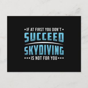 Cartão Postal Skydiver Bem Sucedido Paraquedas Skydiving Skydive
