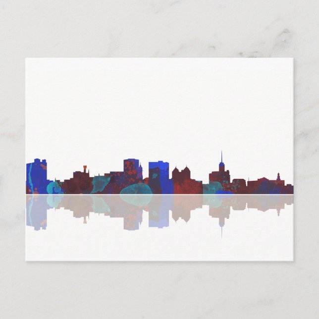 Cartão Postal Skyline Buffalo Nova York (Frente)