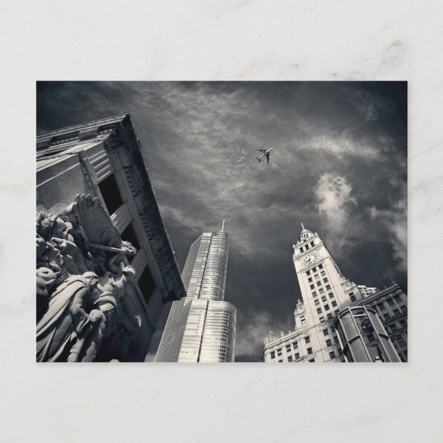 Cartão Postal Skyline Chicago (Frente)