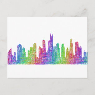 Cartão Postal Skyline Chicago