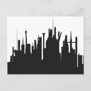 Cartão Postal Skyline Cidade Futurística