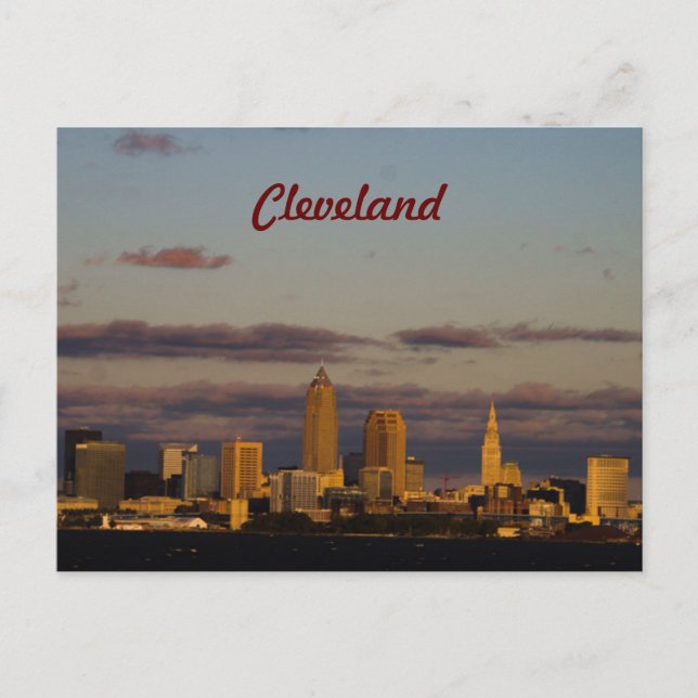 Cartão Postal Skyline Cleveland Panorâmica (Frente)