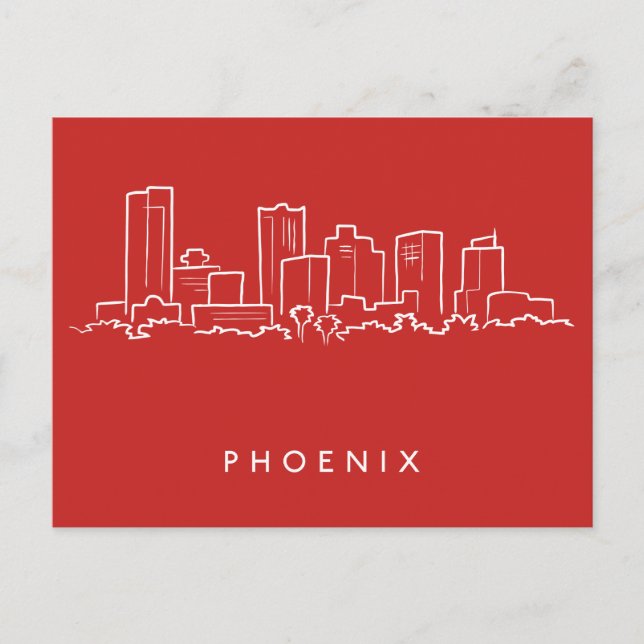 Cartão Postal Skyline da Arizona Phoenix (Frente)