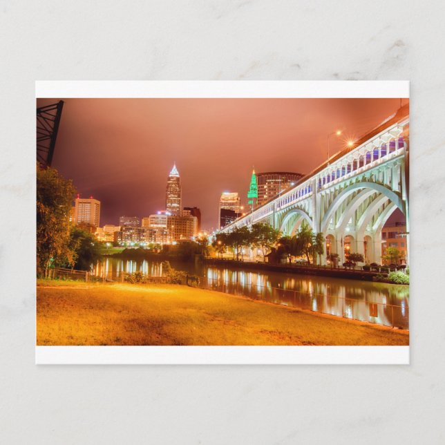 Cartão Postal skyline da cleveland ohio (Frente)