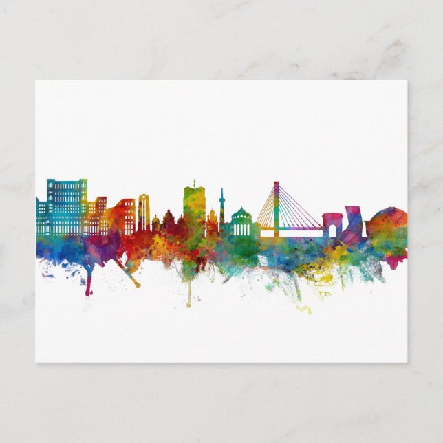 Cartão postal Skyline da Romênia (Frente)