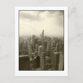 Cartão Postal Skyline de Chicago mono
