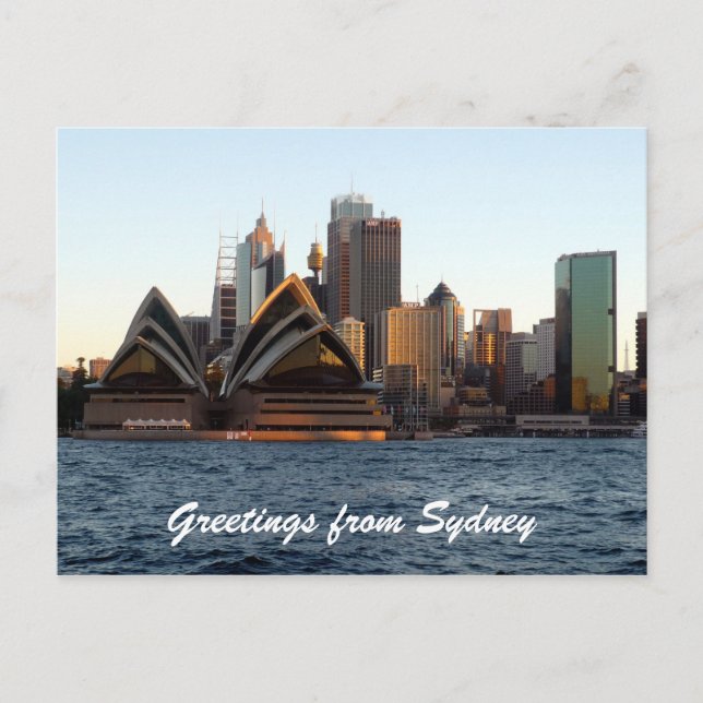 Cartão Postal skyline de ópera da sydney (Frente)