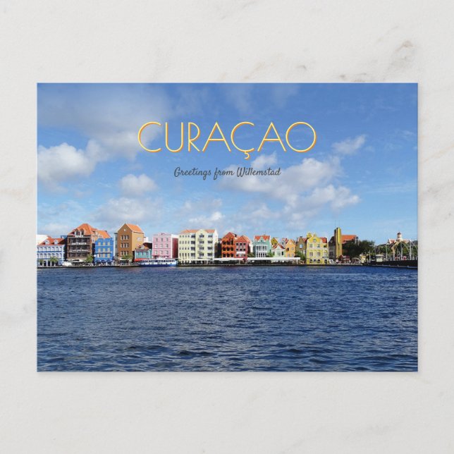 Cartão Postal Skyline de Willemstad (personalizável) (Frente)