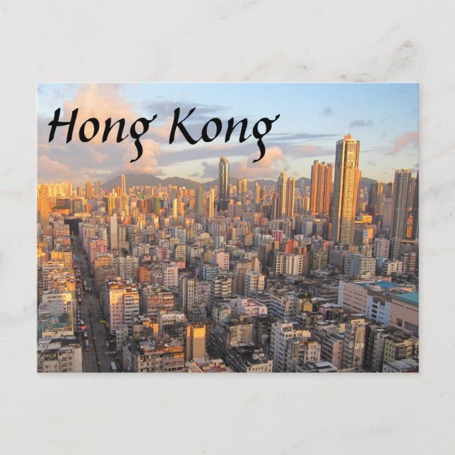 Cartão postal Skyline Hong Kong (Frente)