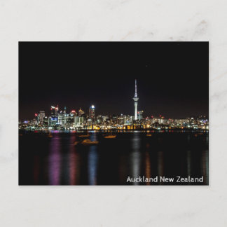 Cartão Postal Skyline Noturno da Nova Zelândia