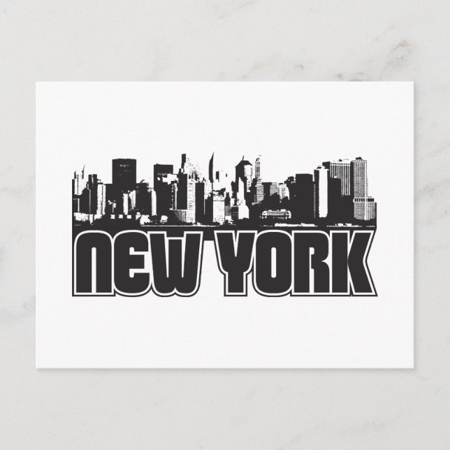 Cartão Postal Skyline Nova York (Frente)