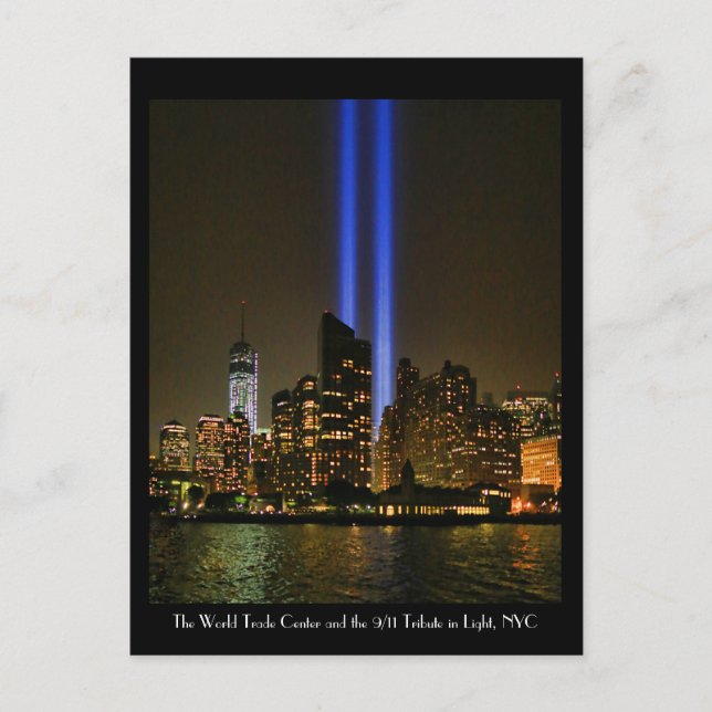 Cartão Postal Skyline NYC: Tributo WTC 9/11 No Light 2013 #1 (Frente)