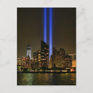 Cartão Postal Skyline NYC: Tributo WTC 9/11 no Light 2013 #1