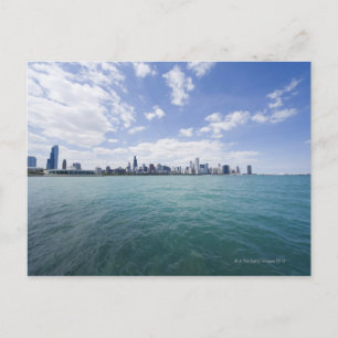 Cartão Postal Skyline of Chicago do lago Michigan, Illinois,