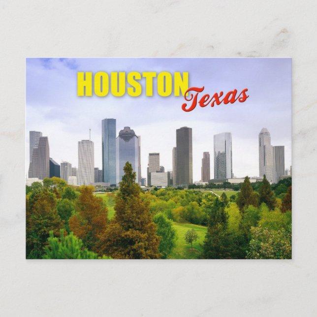 Cartão Postal Skyline of Houston, Texas (Frente)