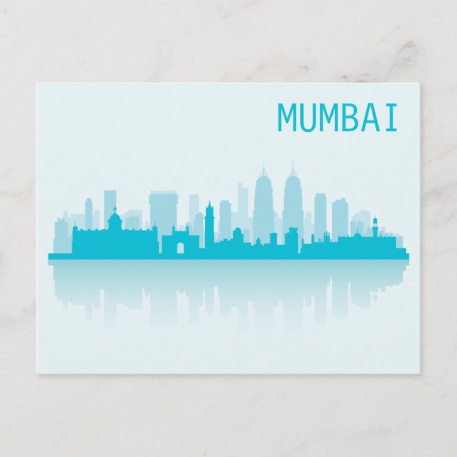 Cartão Postal Skyline Paisagem da Cidade | Mumbai, Índia (Frente)