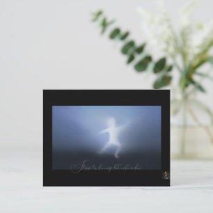 Cartão Postal Släpp lös din energi låt anden andas blå vit bild