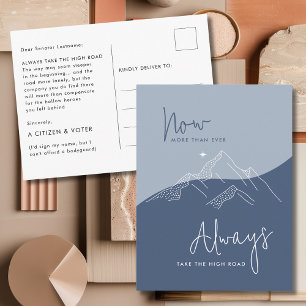 Cartão Postal Slate Blue leva a estrada alta para senadores