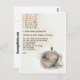 Cartão Postal Sleep In A Box Art Poetry Postcard