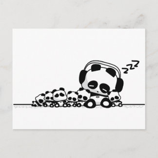 Cartão Postal Sleeping Pandas