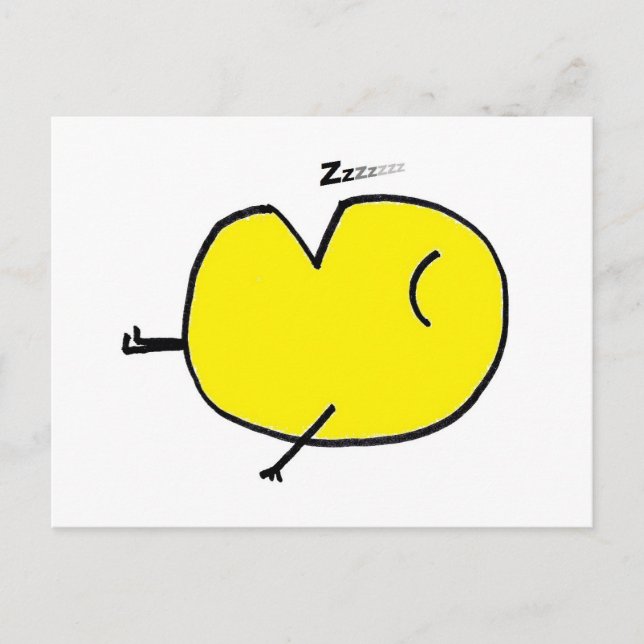 Cartão Postal Sleepy Emoji (Frente)