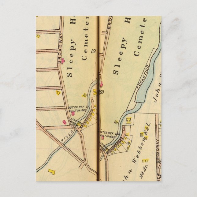 Cartão Postal Sleepy Hollow, Nova Iorque (Frente)