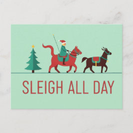Cartão Postal Sleigh All Day Christmas