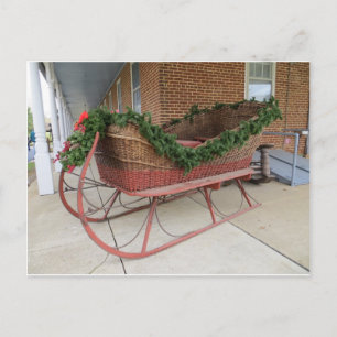 Cartão Postal Sleigh decorado. Museu de Fazendas do Condado de C