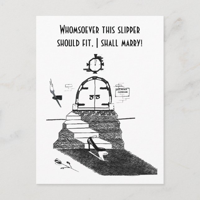 Cartão Postal Slipper da Cinderela (Frente)