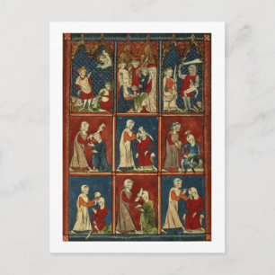 Cartão Postal Sloane 1977 fol.2V Cenas médicas e bíblicas, fr