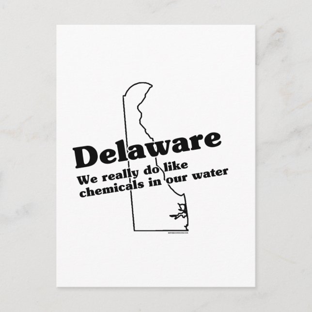 Cartão Postal Slogan de Estado Delaware (Frente)