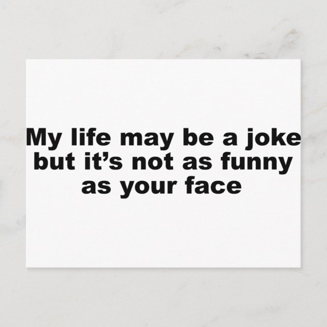 Cartão Postal Slogan de Insulto Engraçado! (Frente)
