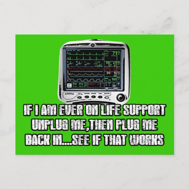 Cartão Postal Slogan engraçado (Frente)