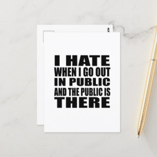 Cartão Postal Slogan sarcástico engraçado introvertido do humor