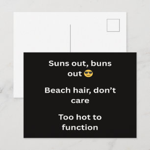 Cartão Postal Slogans Engraçados de Camisetas de Verão 2026 Tend
