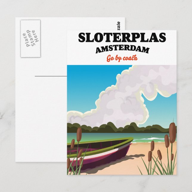 Cartão Postal Sloterplas Amsterdã (Frente/Verso)