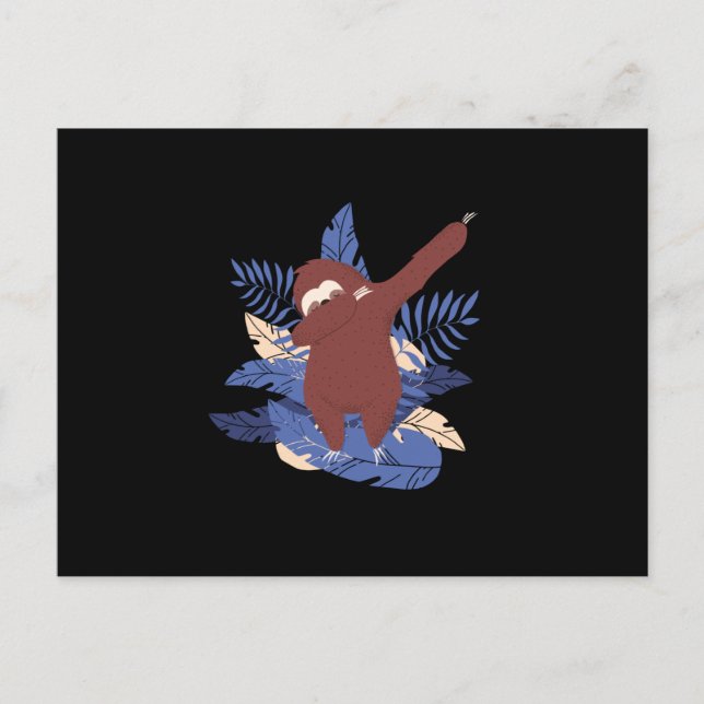 Cartão Postal Sloth Dabbing (Frente)