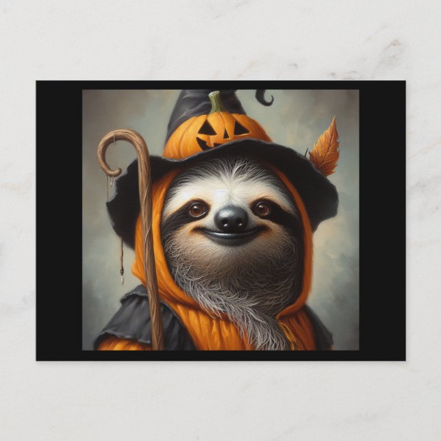 Cartão Postal Sloth Halloween (Frente)