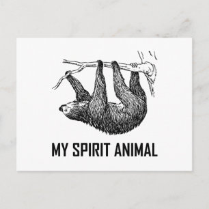 Cartão Postal Sloth My Spirit Animal Engraçado