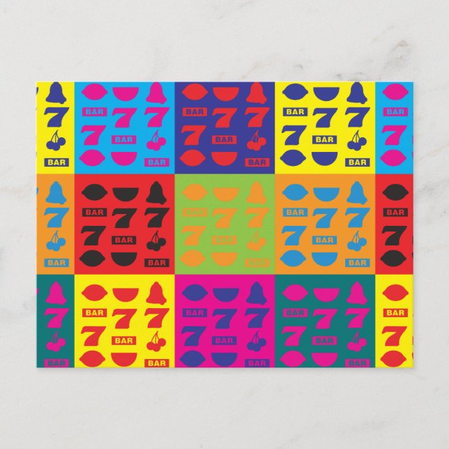 Cartão Postal Slots Pop Art (Frente)