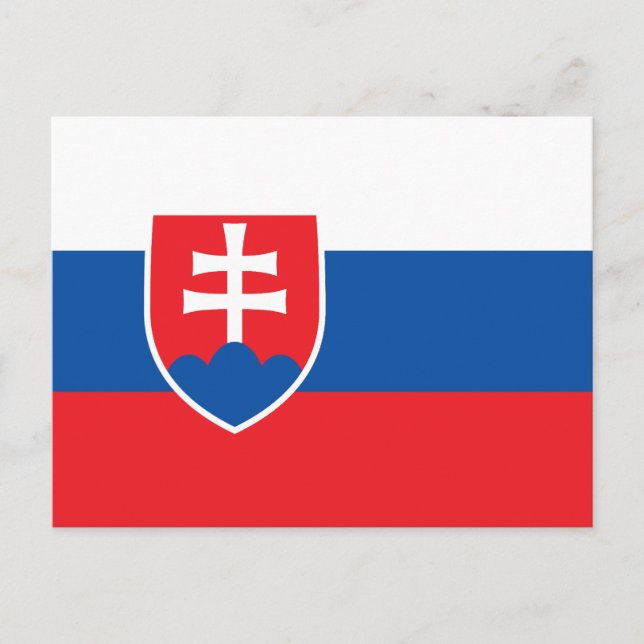 Cartão Postal Slovakia Flag (Frente)
