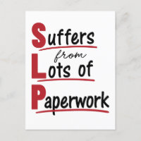 SLP sofre de muita terapia de fala em papelada